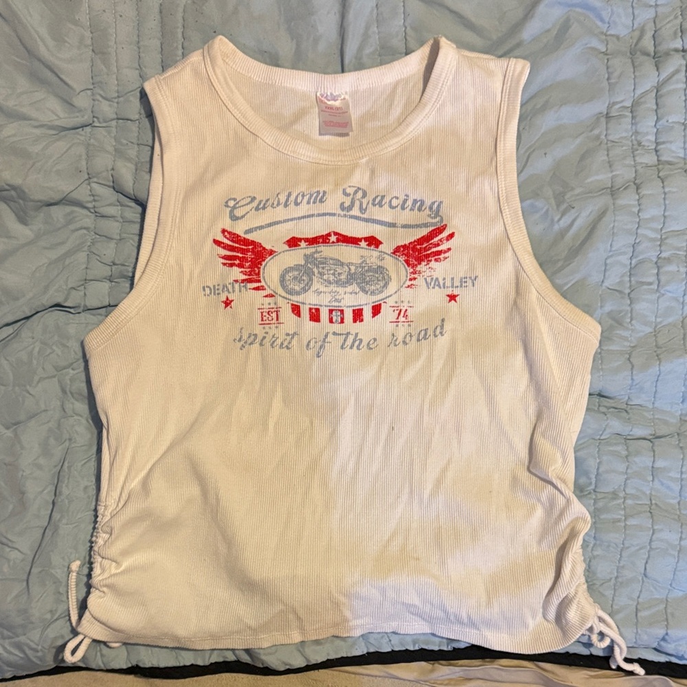 Women's No Boundaries White Ribbed Top